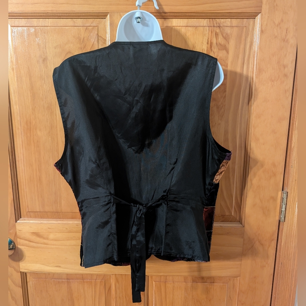 Jaclyn Smith Multicolor Patchwork Vest - image 2